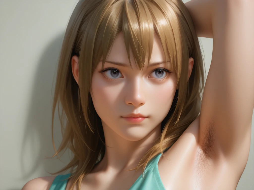 8K, Top Quality, Intricate Details, Ultra Detail, Ultra High Resolution, Masterpiece, close up shot, (full body: 1.1), Slender, Smile, (Makeup: 0.4), (( )), (Fluffy purple Eyes: 1.21), (()), ((purple eyes)), 1girl, solo, 1 girl, ((green hair, bangs, long hair, high ponytail)), close up shot, , ((tall)), (((fit body))), (((slim face))), sharp face, ((naked, ,)) , (detailed face), sharp face, small lips,(()), , walking pose, sexy walk,
((, )), , (()), detailed face, detailed breast, , ((detailed nipples)), detail ass, Narrow Waist, Skinny, tall , 175 cm tall, Muscular, Navel, Exposed Abdomen, Pointed Chest,, Beautiful girl with accentuated slender abs: 1.4, Six Pack Abs: 1.4, Bust Botox, Big, Perfect Body, detail leg, (( dark background)), black background,