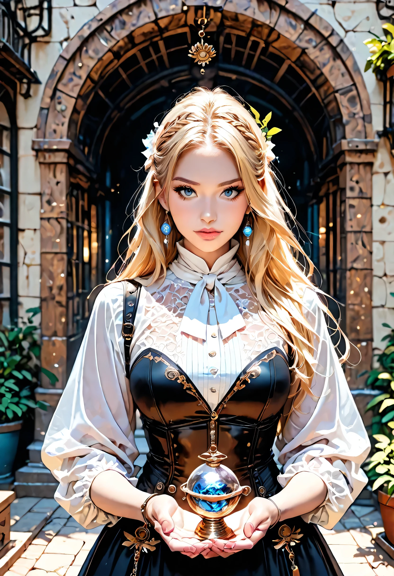 picture of a well manicured woman's hand, manipulating magical color shifting magic, extremely beautiful woman's hand (best Detailed, Masterpiece, Hyperrealistic) blond  fantasy art,  RPG art, photograph, RAW,  Best Detailed, steampunk background, ultra best realistic, best details, best quality, 16k, [ultra detailed], masterpiece, best quality, (extremely detailed), ultra wide shot, photorealism, depth of field, hyper realistic painting, 