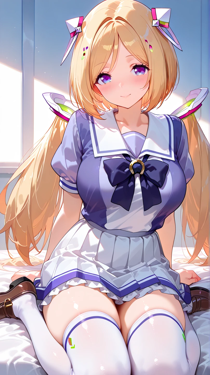 NSFW,((1man with 1woman,Having sex)),Bare breasts,One Girl,a blond,lillie,Ganbari Lilie,pokemon,poneyTail,White dress,Blue collar,verd s eyes,Top image quality,Masterpiece,Best Quality,Persistent stare, yandere trance, yandere, hands on own face,hands on own cheeks, blank eye, blush, huge smile, Yanderes Mile