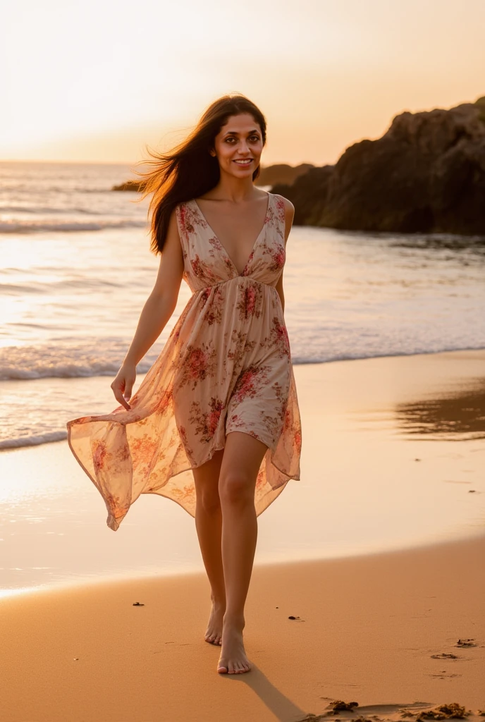 a full body woman dancing in the sea, shot with Sony Alpha a9 II and Sony FE 200-600mm f/5.6-6.3 G OSS lens, natural ligh, hyper realistic photograph, ultra detailed –ar 3:2 –q 2 –s 750 --auto --s2