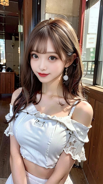 ((Best Quality, 8K, Masterpiece: 1.3)), (Flower Cap: 1.3), Focus: 1.2, Perfect Body Beauty: 1.4, Buttocks: 1.4, (Layered Haircut: 1.2)), (Dark Street: 1.3), solo, Highly Detailed Face and Skin Texture, Full Body, Delicate Eyes, Double Eyelids, Whitened Skin, Long Hair, (Round Face: 1.5), (Loose Crop Top, Shorts: 1.5), high resolution, big breasts, detailed realistic breasts, beautiful breasts, realistic smooth white skin, detailed realistic hands, detailed realistic fingers, perfect human body ratio, perfect women figure, sexy, sexual expression, seducing, tight clothes, transparent clothes, extremely detailed, ultra realistic, smooth lighting, detailed eyes, detailed realistic hair, slim abs, detailed realistic arms, realistic human body posture, tight transparent bra, detailed realistic women body parts, young beautiful girl, sexy girl, detailed realistic necklace, detailed realistic ears, earings, detailed realistic cloth texture,