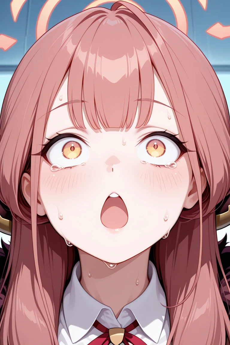 Score_9, Score_8_up, Score_7_up, Score_6_up, Score_5_up, Score_4_up, source_real, 1girl, anime style, anime screencap, holo, brown hair,long hair,red eyes, wolf girl,wolf ear,wolf tail, pussy juice, cute, kawaii, excited, horny, heavy breathing, cum in mouth, cumdrip, saliva