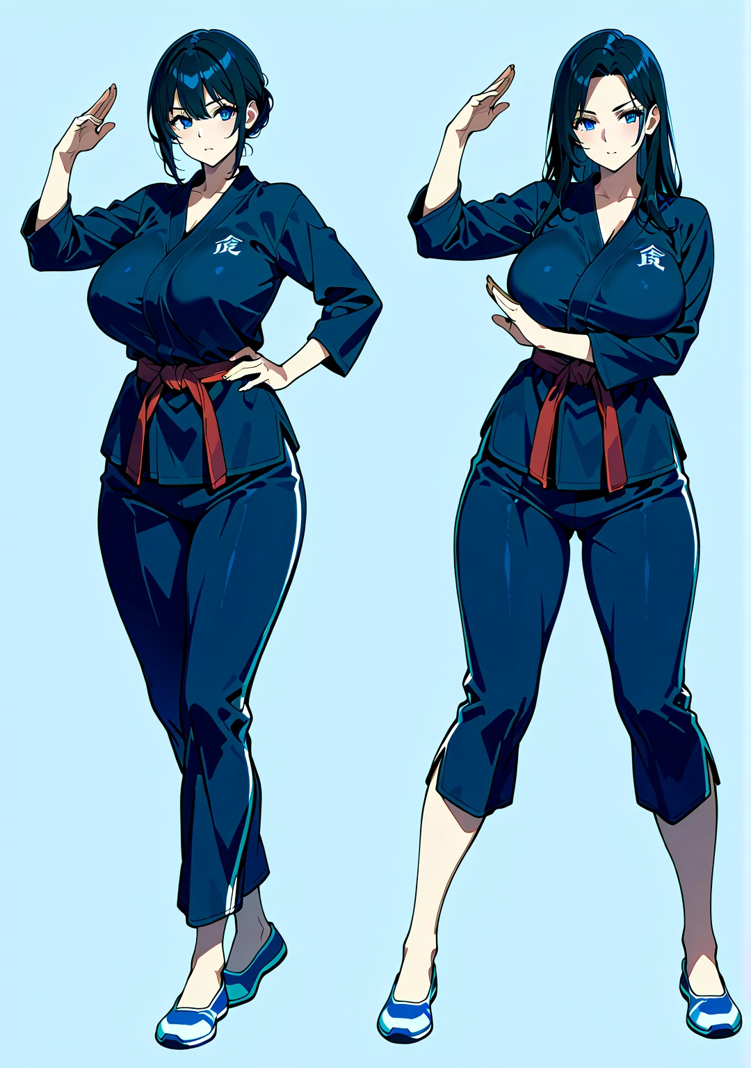 masterpiece, best quality, character chart,2dsprite character, full body, arafes women posing in business suit, muscular girl, feminine and muscular, bodybuilder superhero, fit girl, very beautiful. big muscles, perfect body, fitness model, muscular character, strong and imposing, bodybuilding woman, muscular warrior women, muscle, strong pose, muscular sweat lara croft, exaggerated physique, photorealistic perfect body, smile, standing, (sketch:0.5), simple background