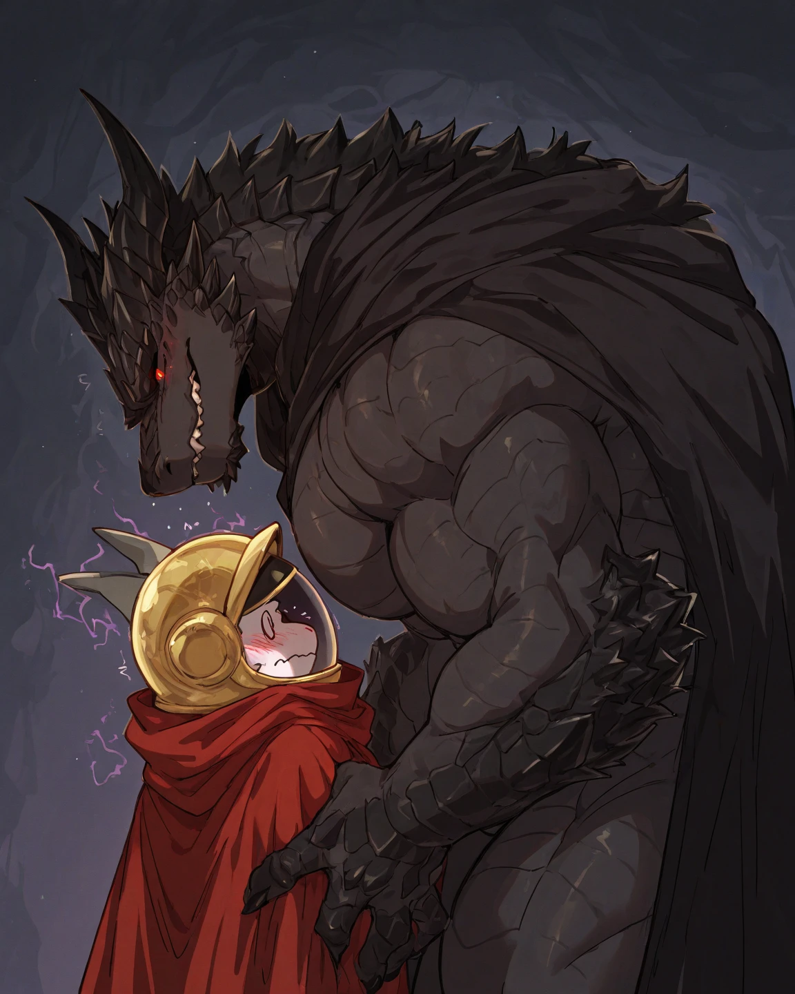 medium close up shot, faceless male, ((correct anatomy)), sad, back view, medieval hallway, raining, (((day))), small female, big anthro, big male, (ultra detailed), a beautiful and detailed full size portrait of a female anthro adult human (naked, cum in vagina) knight dress, (((khls woman))) getting a blowjob by a big anthro dragon, wearing a cape, wearing a crown, after ex, scalie, beast, standing, ears, after cum, glowing eyes, reptile penetrating human, dominating male, nipples, smaller female, anthro on human, non-mammal breasts, big body, sexy body, goddess, wide hips, kenket, Ross Tran,ruan jia, trending on artstation,foxovh, cenematic lighting, detailed background, detailed eye, big penis, big balls, big_dom_small_sub, blowjob, full body,