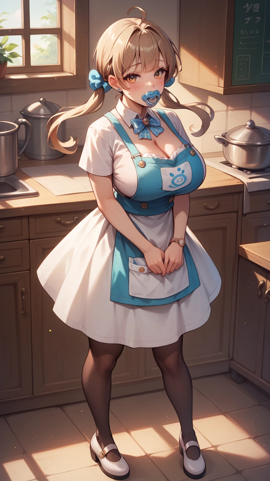 (perky chest:1.2), (pointed chest:1.2),(((Black Tunic:1.3))),(((cakes and bread in the basket),Cute and beautiful girl,Cute round face,Cute smile,with blush cheeks,Red Lip,a girl 22 years old, nsfw:1.2, beautiful body:1.3), shinny skin, BREAK, ((alice in the wonderland:1.3, cute, kawaii, lovely, funny, a girl falling down from sky:1.3, girl flying in sky:1.2, girl floating in air:1.3, rolling upskirt by wind:1.5, (with sparkling eyes and a contagious smile),open mouth, Looking at Viewer, surprised, putting hands on crotch over the skirts:1.35)), BREAK, ((floating things as follows:1.3, PlayingCards, Trump, tea cup, tea pot, tea spoons, pocket watch:1.3, lip sticks, candies:1.2, cookies, jam bottles, classical door_keys)), ((long purply_Blue dress :1.5, wearing long flaired skirt:1.3, the skirt is blowing:1.3, cute White Apron, black stockingedium long platinum-blonde hair:1.2, twin tail hair:1.6, tied hair with a cute ribbon), (Blue eyes, bright pupils with highlights, detailed eyes), (lying down on your back:0.7, spreading legs with rising up straight:0.7), sexy posture, fantastic colorful art, (fantasy art:1.2, wondered images), ((correct anatomy:1.5, perfect anatomy:1.3, correct hand, )),