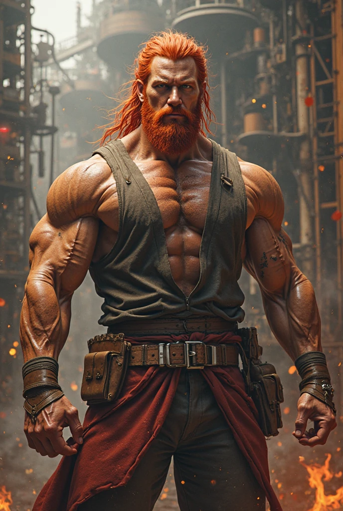 (best quality,ultra-detailed),man with Thor-like appearance,urinating on a dirty wall,muscular physique,strong jawline,thick beard,rippling muscles,dirty wall covered in graffiti,gritty urban setting,street art style,pop of vibrant colors,moody lighting.