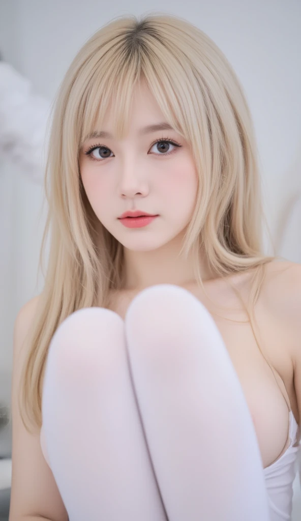 Sexy pose、Completely ?????、Chest、Big Breasts、Leg spread、pubic hair、Blonde、choker、first round、Ahegao、obesity、fat