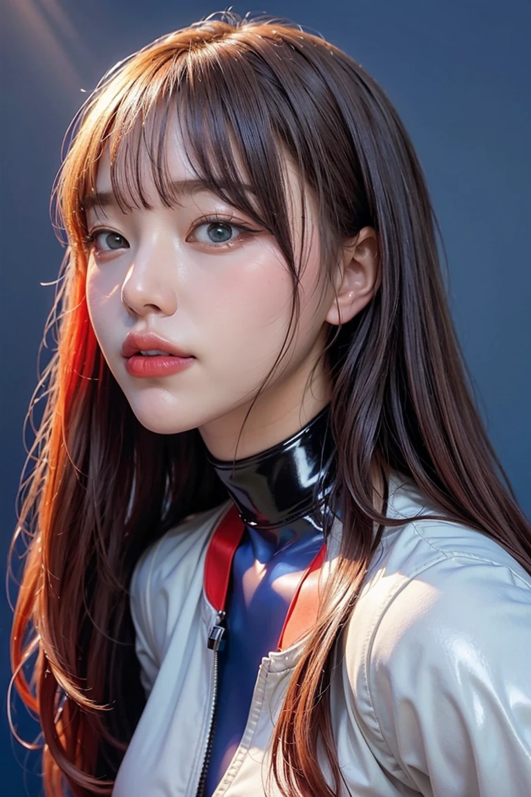 ((Highest quality, 8k, masterpiece :1.3)), Sharp focus :1.2, Beautiful woman with perfect figure :1.4, Slim Abs :1.2, ((Dark brown hair, Big Breasts :1.2)), (Supergirl Costume :1.1), City Street:1.2, Highly detailed face and skin texture, Detailed eyes, double eyelid