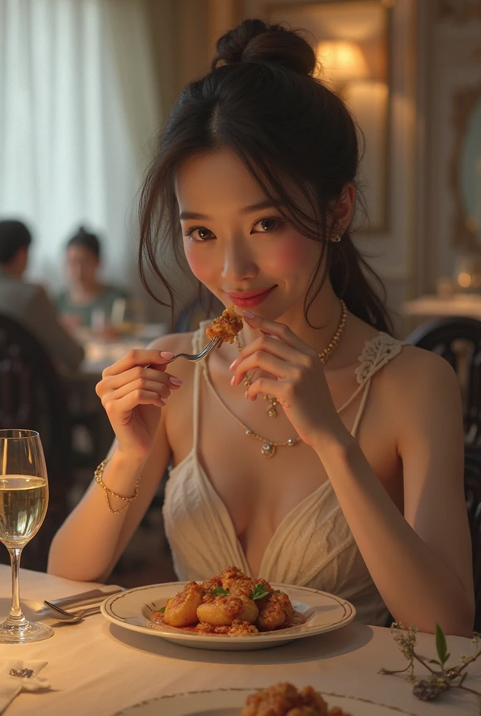  Sharp focus :1.2, A pretty girl 24 years old with perfect figure :1.4, Slender abs :1.3, Raw photography、超A high resolution, full body, Ultra High Definition, Detailed Photo, Smiling, Sexy, Facing Camera, Close-up , (1girl), Beautiful Face, (Realistic Face),Beautiful Hairstyle, Realistic eyes, beautiful detail eyes, (realistic skin), beautiful skin, (sweater), absurd, attractive, ultra high resolution, ultra realistic, high definition, golden ratio,Good hands、10、high-reaster-piece、highest quality、head:1.3、((Hasselblad photo))、Fine Skin、crisp focus、(Light like a movie)、gentle lighting、Dynamic Ungle、[:(detailed face:1.2):0.2]、
Negative Pro,  Highly detailed face and skin texture, Detailed eyes, Double eyelid,masterpiece,super fine eyes,super fine hand, face zoom, perfect makeup,(Huge breasts that look like they might burst:1.1),(Canon RF85mm f/1.2), (8K, RAW photos, best quality), (Practical, photograph Practical), (Extremely detailed, Best image quality, Super detailed, high resolution, Description of Extremely detailed, Super fine, Extremely exquisite and beautiful work), Beautiful and delicate girl, ((Perfect body)), Very detailed eyes and face, White skin, Noble beauty, ((Delicate skin texture, pores)), Perfect anatomical structure, Delicate and beautiful body, Delicate face, Slim abs, Slim waist), Big buttocks, ((Huge Breasts, Breast enlargement))