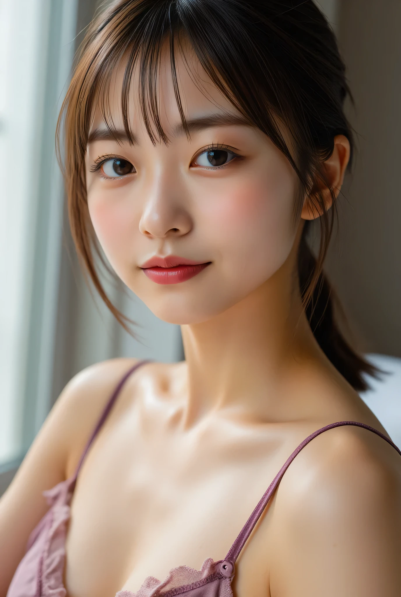 (masterpiece:1.3), high quality, 8K, high reality, ultra detailed, realistic,
BREAK,
beautiful detailed face, pale skin, realistic glistening skin, correct anatomy, (well-aligned teeth:1.1), Detailed eyes, symmetric eyes, Light Brown eyes, Double eyelids, perfect and glamorous body, Highly detailed face and skin texture,
BREAK,
(Cute Japanese woman),(A classy and Cute woman:1.5), 20yo, (wearing sexy bikini, very thin bikini:1.37), (beautiful and classy smile:1.37), Detailed eyes, symmetric eyes, Light Brown eyes, Double eyelids, Thin eyebrows, (Glossy lips:1.4),
BREAK,
Looking at camera, From the waist up,