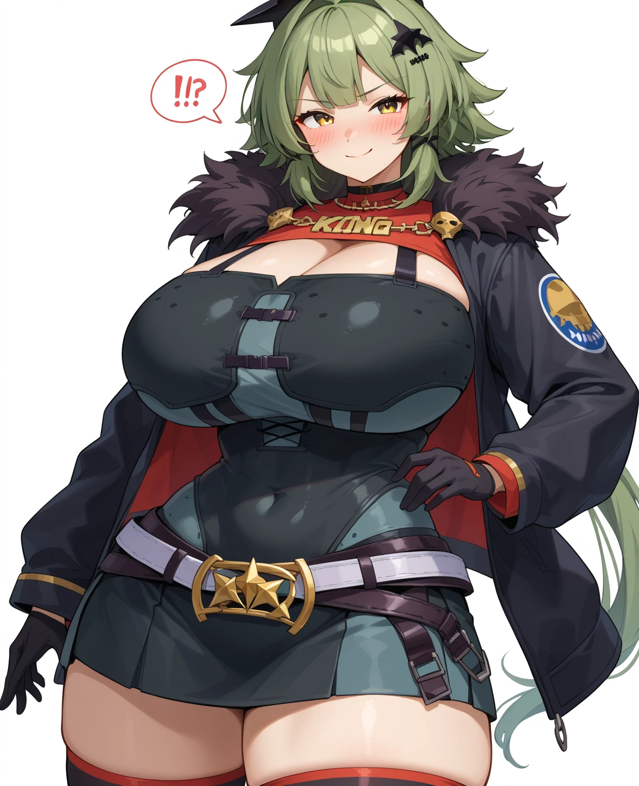 a masterpiece of, the best quality, PrinzV4, 1girl huge large breasts, 独奏, length hair, udder, looking looking at viewer, large tities,Large breasts, mitts, Belly button, Hold, White liquid, Yellow eyes, White hair, red hair, O cabelo multicolorido, Open your clothes, Black gloves, Open bra, Official alternative costumes, Striped hair, latte, hand on hips, underboobs, head gear, Banner, White panties, Queen of the game, Hold the flag,pregnant women with,shot on the body,cum on the stomach,The white liquid is drizzled all over the body