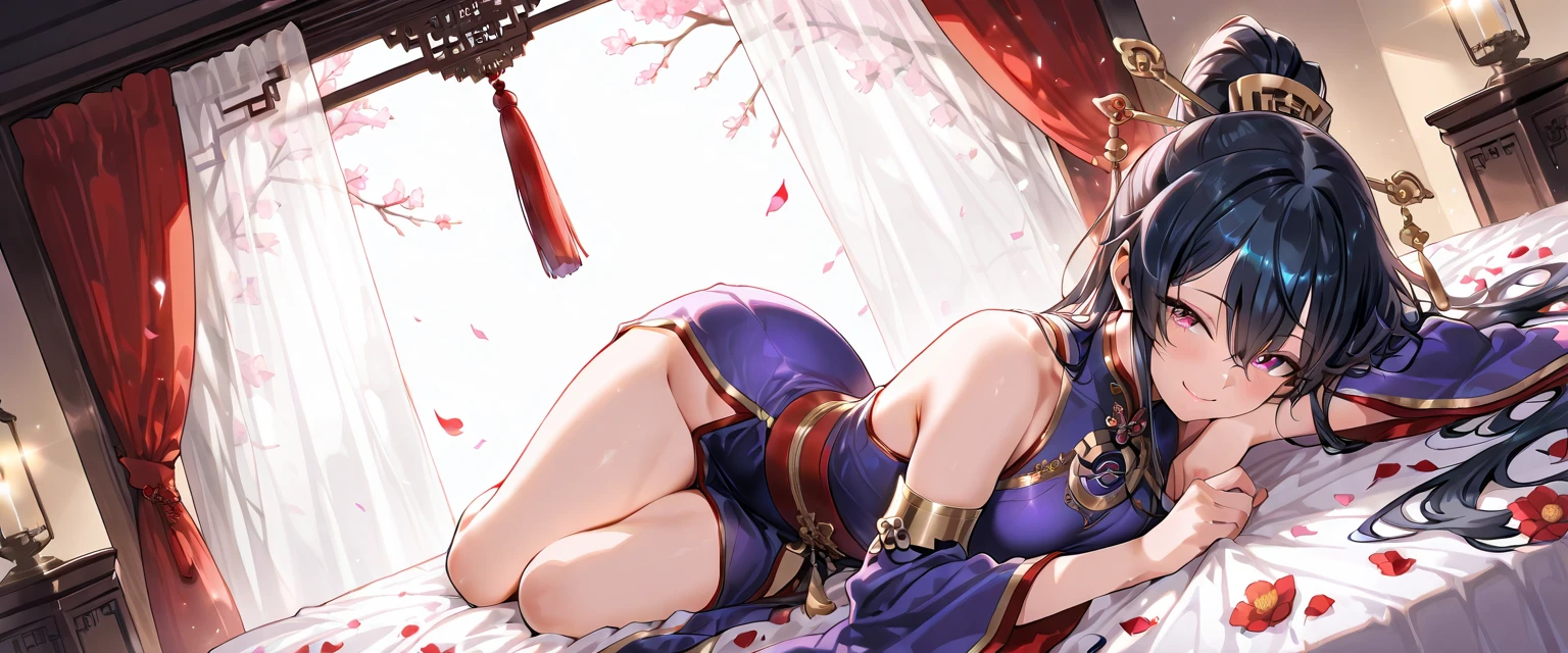 Swimsuit、、Embarrassed face(Very beautiful face and eyes:1.2),(smile、),((Big Breastastur、、Fresh Skin、Beautiful feet、cherry blossoms、 (Highest quality,masterpiece:1.2),1 Girl,Looking at the audience,Spread your legs、Squat、 Natural light,Hair blowing in the wind,Beautifully detailed skies,((Sweating all over the body))