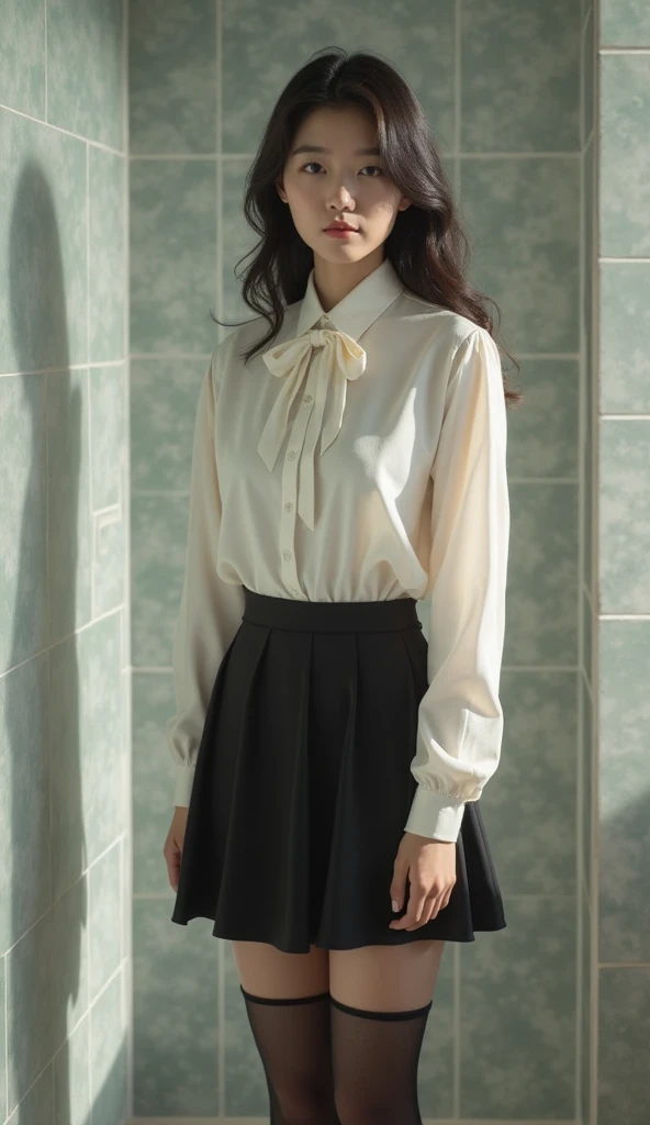 Sexy girl wearing school uniform 