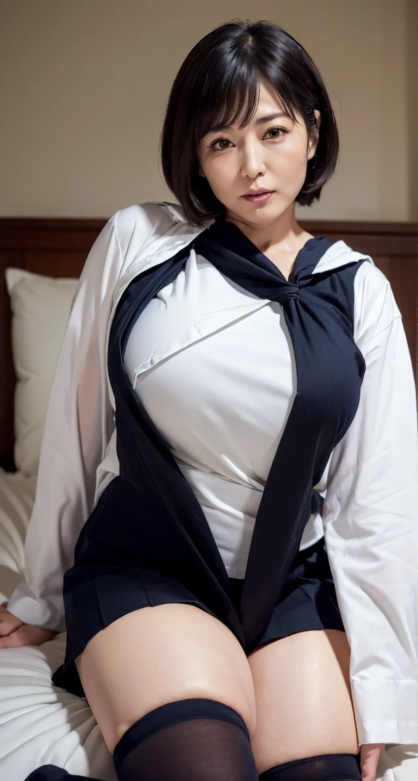 ,8K,high-level image quality,A Japanese Lady,1 persons,fatness,large breasts with drooping,A smile,tall,a miniskirt,suits