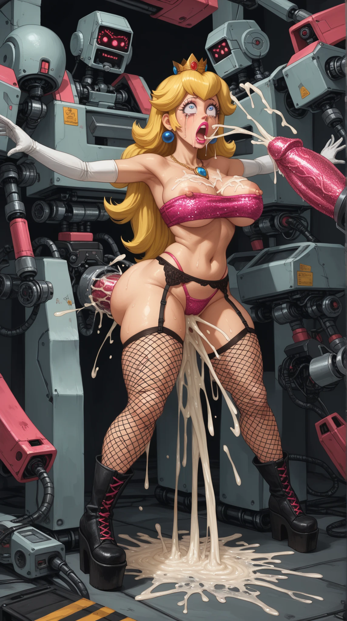 masterpiece, best quality,dutch angle,
super detailed, ultra detailed, extreme detailed, extremely detailed, ultimate detailed, hyper detailed,
beautiful eyes, beautiful hair, beautiful face, beautiful skin,nsfw, 1girl, solo,
Matter woman,33 years old,(((pump,huge breasts,))),(((crying,blush))),short cut,bright blond hair,public hair,Naked completly,wet shiny skin,cum in mouth,cum in pussy,pussy cum,cum on body,cum on breasts,cum on hair,excessive cum,pojecile cum,bukkake,cum dump,creampie,
gynkr,BDSM,Tied to a chair,Chain to the chair.restraint,spread legs,Arms restrained to a chair,legs restrained to a chair,tie with a chain,
Prison,gaol,underground,dark,