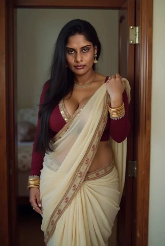 30 year old Indian girl in pijama showing nude butt to the camera