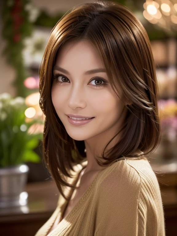 Underwear section of apparel shop:1.5, Blouse and skirt, Dynamic, cinematic photos,(Ultra Realistic, High resolution), (Highly detailed eyes, Highly detailed hair, highly Detailed face, Highly detailed plump lips，Perfect Anatomy),(Highest quality:1.4), RAW Photos, (Realistic, photo-Realistic:1.37), Professional photography, Cinematic Light, (Detailed face: 1.2),slim,(Famous Japanese actresses:1.2), smile