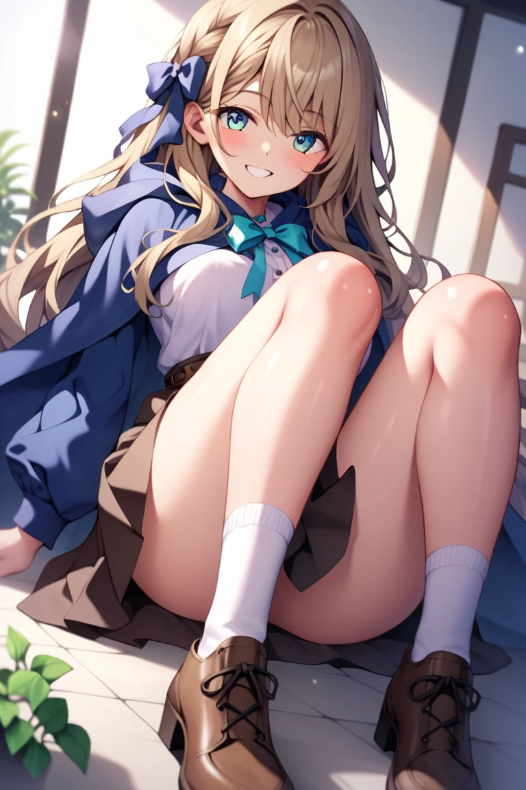 nsfw,completely Nude、Nude、((Perfect Anatomy)),((Anatomically correct)),Slim and beautiful legs、barefoot,(((Beautiful toes with attention to detail)))、(((Five fingers))),Manicure、sweat,oily skin:1.6,slender body,presenting、naughty face,in heat,vagina、Detailed depiction of the crotch、pussy juice,blonde pubic hair:1.8, break High resolution、High resolution、high quality、masterpiece、1 female、Ellen Baker、School classmates、18-year-old、blonde、blue eyes、School classroom、sitting on desk、((open legs:1.8)),Squatting pose、attractive way to sit、Cute pose、blackboard、smile、((Head to toe))、((Close-up of a woman))、((I was made to sit with my legs apart...))