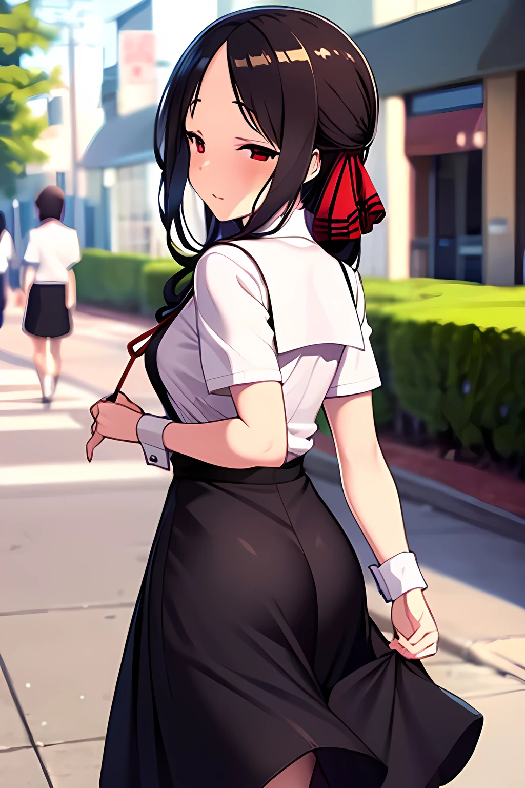 Anime-style image of a woman wearing a short skirt and glasses, hyperRealistic , a hyperRealistic , chic, Realistic , , Gwaiz, artwork in the style of Gwaiz, (SFW) Safe at Work, [ 4k digital art ]!!, Short full body portrait!,(masterpiece), (One serious civil service commissioner: 1.3), (Super thick and plump body: 1.3), (Huge breasts and buttocks)), (Small Head: 1.2), (Very small uniform)), (Shiny skin: 1.2), (A speech while crouching in the stands in the schoolyard in the morning)), {fat},1boy, penis, doggystyle, from behind, spreadassms, chubby body, fat body, short,ultra detailed, masterpiece, best quality, blush, a woman, rolling eyes, open mouth, school girl, wearing , wearing glasses, classroom, sunset, light particles, hdr, brown grey hair, midium wavy hair, shiny hair, bang, single braid, clear grey eyes, Smiling Kiss, Tongue Out, アニメ ,orgasm face, sexual climax, bitch, back shot, back view, low angle, from below, back view, arched back, looking back, all fours, chubby body, BIG ASS , saliva, BBW, slender waist, anal, seiza, hands on head,white eyes, Hand Drawn, Showing Ass, Bobcut, Knee socks, (Super thick and plump body: 1.3), Butt sticking out, Close your legs, seiza, spread legs, pleated skirt, Stretch your arms back, long pleated skirt, I can&#39;t see your butt, Buttocks hide, Arms folded behind back, Super big butt, Awesome numbness , Plump , Chubby, Butt sticking out,
