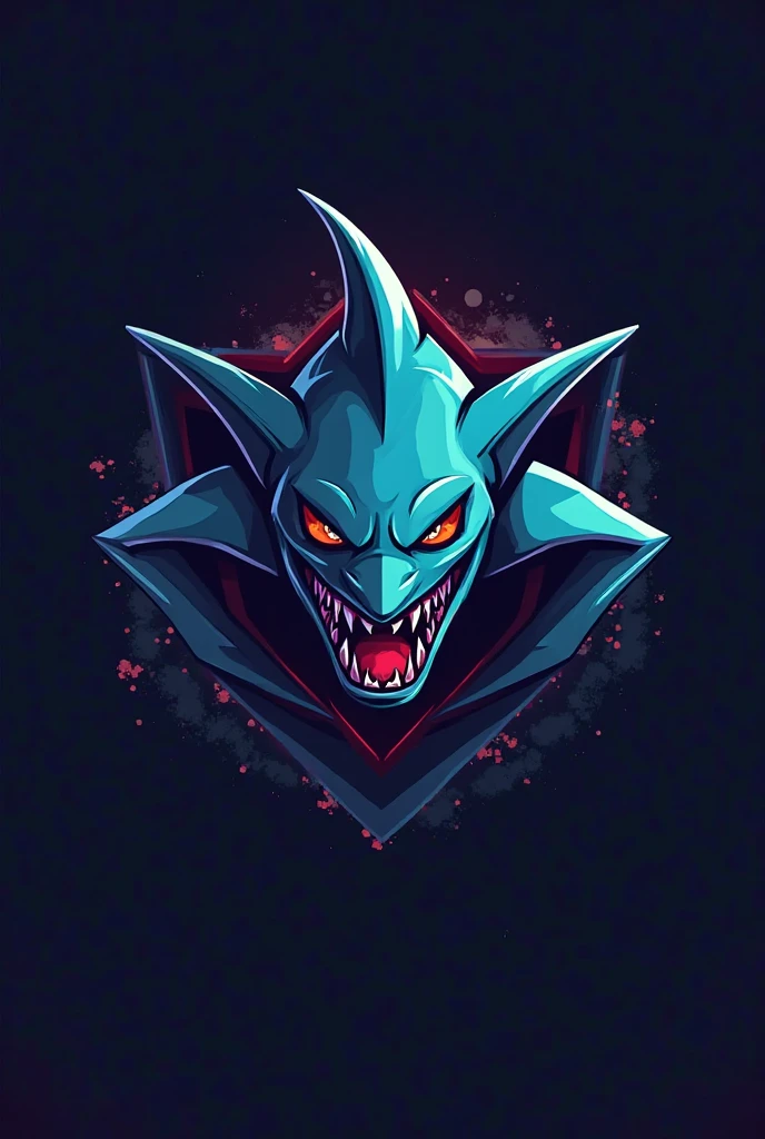 Stylized Purple Shark Head Logo