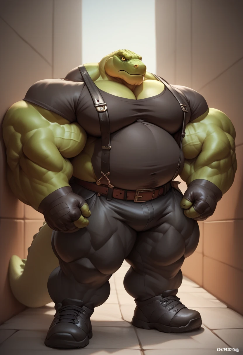 masterpiece, best quality, 4k detail, ultra high resolution, raw photo in hdr, sharp focus, photo realism, Inside,big Daddy Bowser, Castle, detailed background, sweaty, by taran fiddler, solo focus, large body, anthro, Bowser, male, barazoku, veiny muscular, full body, smirk, large big bulge, erect bulge, big balls, detailed bedroom eyes, wide hips, thick thighs,