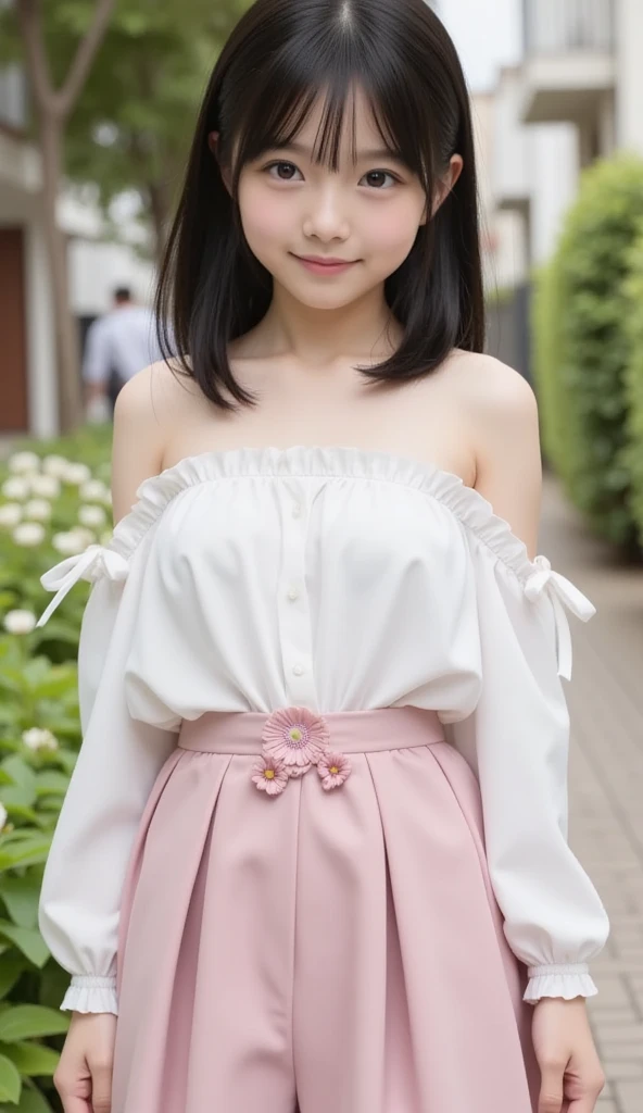 Under the spring sun，She is as delicate as a petal.，That embarrassed look，as if世界全体が減速したかのようだった，She was the only one there.，Quietly Blooming。 Her face is like the rising sun，Pale pink，Reminiscent of early morning peach blossoms。Her eyes were like twinkling stars，Deep black reveals elusive mysteries。These eyes are when I&#39;m shy，Half hanging down，Only a curved crescent shape remains、people々I want to keep looking inside，Discover the secrets of the abyss。 Her manner has the gentleness of a virgin，Every step is like a petal falling，Light and discreet。The voice she spoke，It&#39;s like a stream flowing quietly between the stones，That gentle and sweet voice，as if、As if it could melt even the hardest heart。 When she smiles，Like a spring breeze blowing gently through the fields，people々Warmly fill the heart of。And when she bowed her head in shame，Her cheeks were slightly red.，It was an indescribable innocence and shyness.。 Her heart is full of passion and dreams.，just、She is embarrassed to express，I often keep it hidden deep in my heart。Her shyness is her most unique brilliance，Make her unique from everyone else，Unforgettable。 Her shyness，It&#39;s innocent.，It&#39;s a kind of introversion，It&#39;s an emotion，Makes her beauty even more impressive，More radians like spring flowers，Although shy，but、Still eagerly open，Her shyness also makes her more real，More glamorous。，View from above，（Digital Art：1.3），（sketch：1.1）（（Octane Rendering）），City streets，Backstreets of high-rise buildings，（Shy girl，low head，people差し指を胸の前で合わせ、Let&#39;s touch each other，I&#39;m shy，Make your face bright red），（（ＪＫ ，Short fine hair）），（Like the whole body：1.4），Realistic digital painting portrait，Filmed in 8K resolution，Gasoline liquid，pastel colour，Splash Art，Pink, blue and purple petals，Exquisite lithograph，（Particles of light：1.2），（Game concept：1.3），（Depth of written boundary:1.3),Global Illumination,Rich in details,ArtStation Trends，（（Famous）），wonderful-