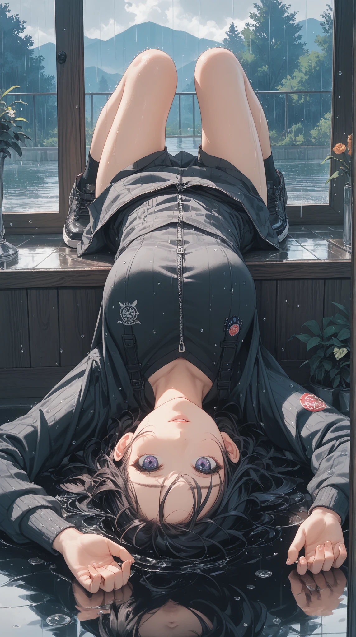 Perfect detail, Special details, highest quality,,expensive, woman,A satisfied smile .round face、View Viewer, Green Hair, Long Hair, , , Side bang, Partially exposed forehead, Dark blue eyes, Mature Body, Perfect body, Large Breasts,Big Ass.Sweaty body,Breast milk overflowing from the nipples,Pussy,share、body fluid、 blush, Cleavage.Black lace lingerie,Gold Jewelry,Gold Bracelet,Gold Collar、 Luxurious crown,, necklace, Pursing your lips, A light smile, Drunk, expensiveディテール, Depth of written boundary, 1080p, 16k, Awards, High resolution, highest quality, masterpiece, 超High resolution, Anatomically correct, Super detailed,,Huge breasts、Realistic、Perfect bodyライン、aerial photograph、aerial photograph、Destroying the city with a smile、 (A giant girl bigger than a skyscraper destroys the city of Shibuya:1.5)、cute、body fluid,Eroticism,share Breast milk overflowing from the nipples Lying on the ground Occupy a major city