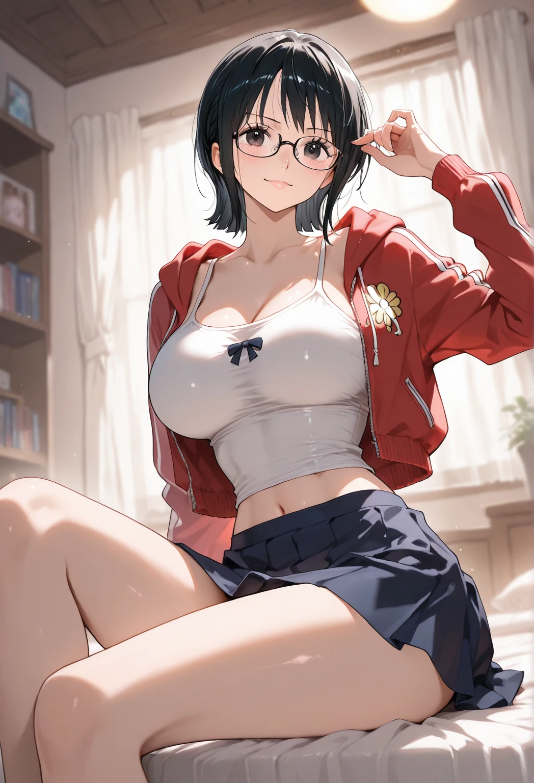 1girl, solo,(best quality),(masterpiece:1.1), full body, looking_at_viewer, dynamic angle, cute, clear facial skin,