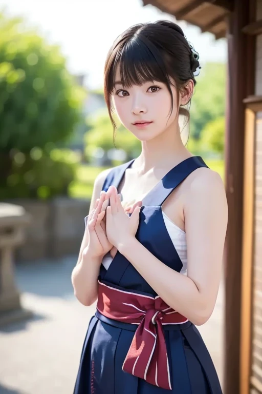 最high quality、high quality、Best image quality、8k、最High resolution、High resolution、最high quality、masterpiece、RAW Photos、whole body写真、Detailed and realistic human body、Detailed and realistic skin、Realistic face in every detail、Detailed and realistic eyes、Detailed and realistic lips、Detailed and realistic teeth、Detailed and realistic ears、Detailed and realistic hair、Realistic reproduction of every detail、((Beautiful Hands(thumb1、reference4))、Realistic feet down to the last detail、Realistic breasts down to the last detail、Realistic areola down to the last detail、Realistic nipples down to the last detail、Realistic pussy down to the last detail、Realistic vagina down to the last detail、Detailed and realistic clitoris、((Realistic pubic hair down to the last detail))、((Beautiful Japanese Girl))、(Japanese Model)、((18 year old beautiful girl))、(Black Hair)、(Random Hairstyles)、((whole body))、((Slim and perfect figure))、(Beautiful and firm breasts)、(whole body光沢肌、Fair skin)、Soft natural light、China dress、kimono、Ninja costume、Japanese tradition、Japanese garden、((See-through floral pattern(Ninja Costume))、((Relax in the garden(Dynamic sexy pose))