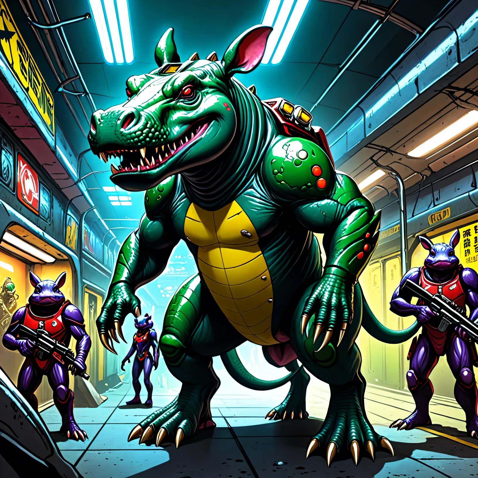 rushed into the underground base of Trix and、「Trix」The villain's hideout、Leader of the rogues、「Cruiser」teeth、rabbits made use of their small size。彼teeth、found the whereabouts of the、was rumored to be developing powerful weapons、Organized Crime Syndicate、Hippopotamus's Evolved Humanoid Alien