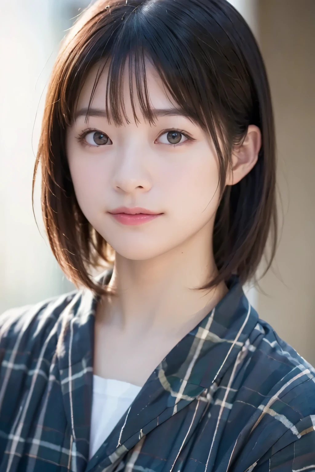 Female student　Japanese　very cute　Natural feel　boyish　16 years old　Shortcuts
