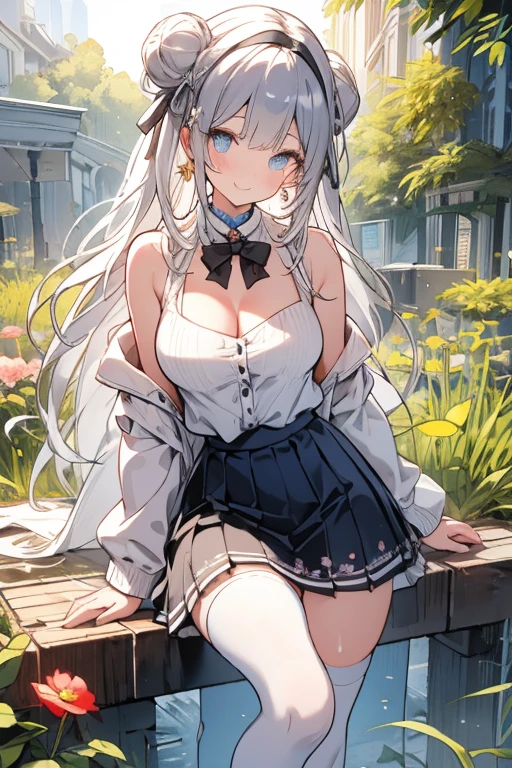 ((masterpiece、4k、8K(masterpiece, highest quality:1.6), thighs, beautiful girl, garden, blue sky, looking at the viewer, thin waist, official art, Raw photo, incredibly absurd, face light, dynamic lighting, cinematic lighting, surreal, High resolution, photo shoot, sharp focus, most detailed, very detailed, super detailed, finely, very detailed目と顔,fluttering grass,(spring,cherry blossomsの花),petal,(Lens flare),altocumulus,bright light,cool breeze,(shade) internal [cherry blossoms],grassland,.best image quality，naked，wipe panties，publish one&#39;chest of，sexy and excited，beautiful breasts,white skin,pointed chest,erect nipples,porn images，lots of sweat，wet costume，wet body，See through，underskirt lift，nipple slip from，cum on chest，((4k、8K、highest quality、perfect fingers: 1.3、perfect anatomy: 1.3、background blur：1.1))、(conversion sequence)、((beautiful slender girl、blushして混乱している、Cute big droopy eyes、Two-side up straight long hair、16 year old girl、small breasts))、((blue butler suit leotard、long sleeve、corset、luxuriously decorated headband))、(High leg)、Are standing、full body description、wide shot、Inside the aristocratic hall、((bulge skirt)), ((The wind blows up my skirt)), ((silk panties)), break, ((strong wind from the front)), (embarrassing:1.6), ((blush))