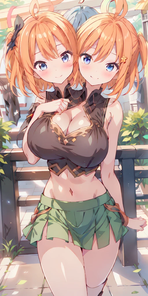 a woman, forest, very short ponytail, brown belt, dota, marci, sweater, beautiful, masterpiece, bright colors, simple background, perfect lighting, perfect shadows, perfect eyes, perfect hair, perfect body, looking at the viewer, heart-shaped pupils, standing, slim, standing with your back to the viewer, best quality, detailed image, colorful, gorgeous body, hourglass body, standing your booty directly towards the viewer, standing backwards, unbelievably shiny body, one girl, one character, solo, 1girl, beautiful, masterpiece, detailed image, colorful, detailed face, perfect lighting, perfect shadows, perfect eyes, girl focus, perfect hair, flawless face, shiny body, 1girl, solo, center focus, incredibly shiny body