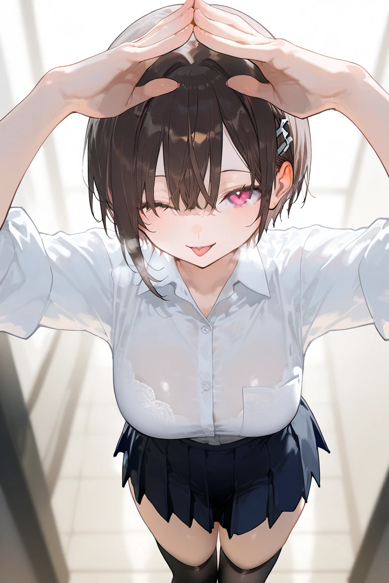(((Browsing Caution, Close Up Facial  , Front view , From below , Movie angle))) ,(On all fours), break 1girl, 20-year-old, (close your eyes),(((Embarrassing, Excited, Fascinating, In the heat, orgasm,Blushing,shortness of breath, Very humid,vapor、Man grabbing woman&#39;s breasts))) , break (((Bright pink and green hair))),(Semi-long hair tied in one piece、Add a light pink ribbon to the end.:1.3),(((Two-part bangs , middle part, Bangs parted in the middle, Side-swept bangs))), (amount:1.3), (Small breasts:1.0) ,((Sweaty skin, Dripping , girl trembling with Sexual climax, Cum in pussy, pubic hair)) ,Thin dots, feminine, Slightly muscular, Dynamic pose,((((vagina,Sex, A boy and his penis,Heterolo, Women in front and men in back , dorsal position,  Cum in pussy, pubic hair)))), break, (((White - Solid - Short Sleeve - Safari Shirt   ,Bottomless))), break, (((Midnight,On the bed))),(masterpiece), (Realistic), (Highest quality), (Super detailed), wonderful, ((A face with attention to detail)) , clavicle, High resolution , (Super detailed), Smooth, 16K, Vibrant colors,vagina,Sex,
