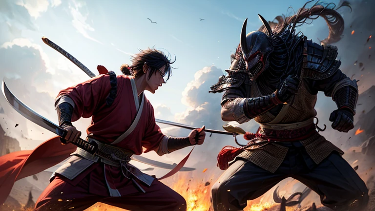 A fight between a Mexican who can change shape vs. a Japanese who controls time