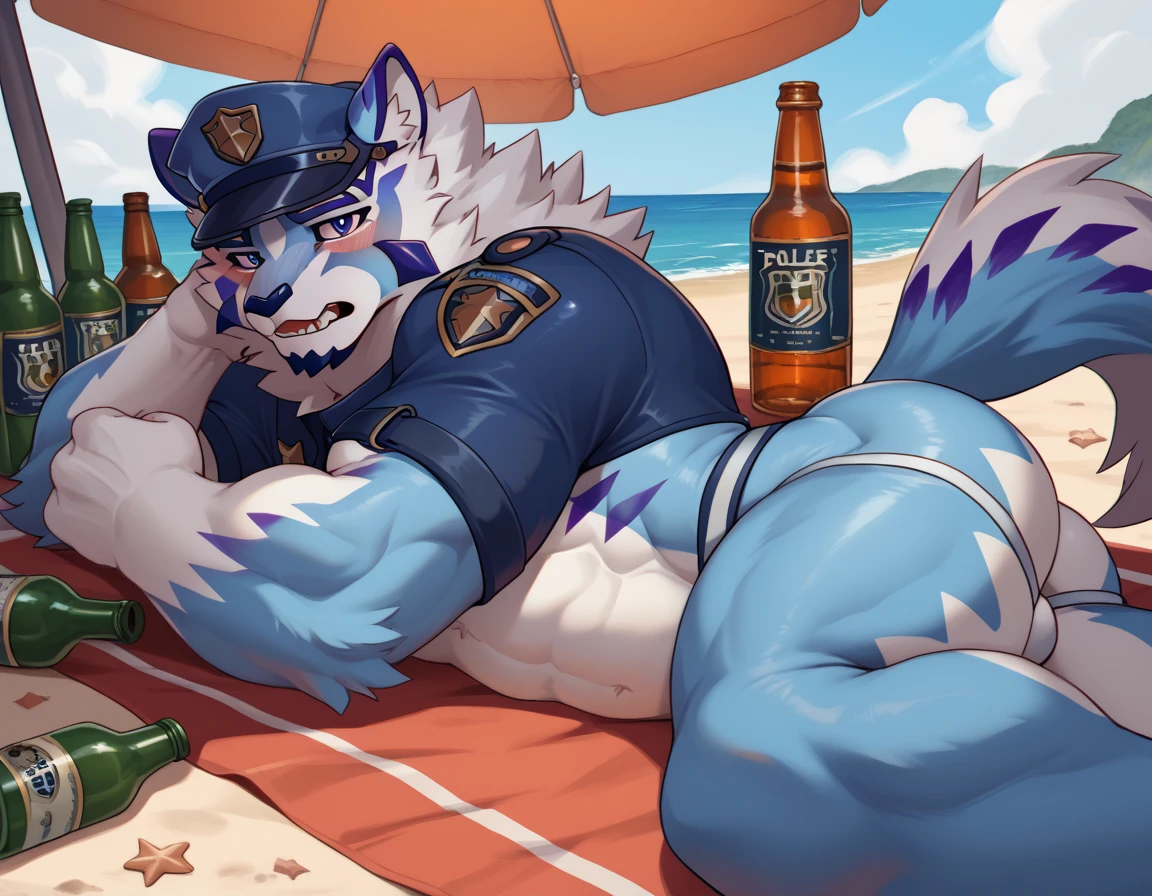 Wolf, legoshi, beastars, hypnosis eyes, under water photograph, swimming goggles, mode, neon lights, cinematic, vibrant, shocked expression, canine penis, naked, male, blowjob, licking penis, mind control, correct anatomy, love, submissive