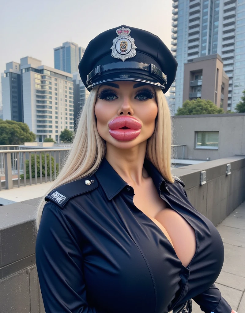 kiss 1 granny claudia marie colossal cleavage , 1 fat  man  police kiss kiss