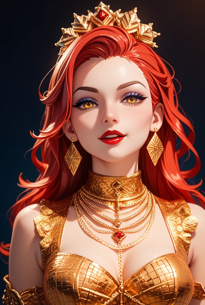 ((((photorealistic))), photo of the world's most beautiful and drop dead gorgeous redhead girl of all time, sexily posing with a seductive facial expression, photorealistic, hyperrealism, ultra sharp, ultra focused, masterpiece, best quality, highres, UHD, depth of field, 4k, RTX, HDR, luscious curls cascading down her shoulders, intense and alluring gaze, cinematic bokeh effect, shallow depth of field, dramatic Rembrandt lighting) --s2-variation --auto