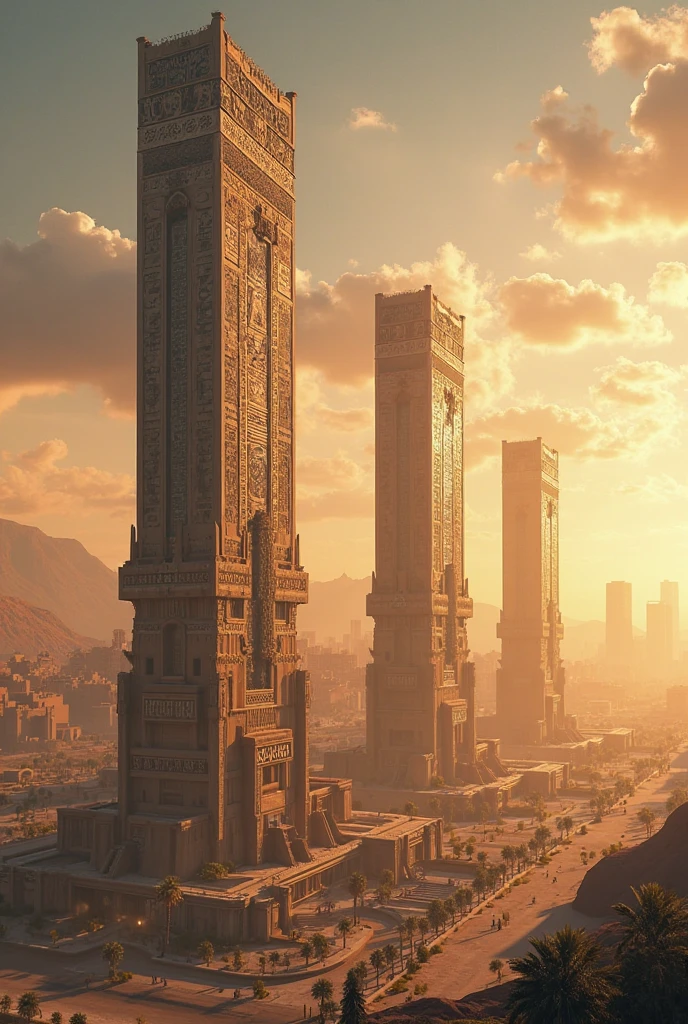 AErial shot of 5,000-year-old "" Golden "" indian city with Indian architecture. Ornate pillars, dozens of " intricate carvings temples spread across area large" and 100' of ((golden  stone))palaces, houses Spread across large area and Surrounded by a moat and a high wall. Buiit on a grid system. low fog around. 3D Game Cinematic Feel, Epic 3D Videogame Graphics, Intricately Detailed, 8K Resolution, Dynamic Lighting, Unreal Engine 5, CryEngine, Trending on ArtStation, HDR, 3D Masterpiece, Unity Render, Perfect Composition
