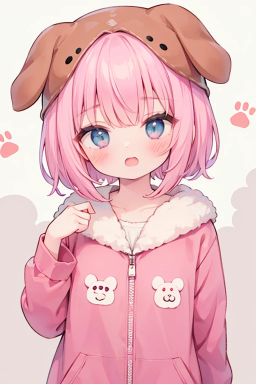 masterpiece, +++, top quality, взрослая Young woman, lies nearby, view from above, soft light, White hair, bang,Full length character, Young woman,White skin,  Static Pose, graceful, movie poster,fluffy cat ears, albino, big eyelashes, not stereotypical, blush, Pink eyes, pink pajamas, fur on ears, Young woman-кошка, pastel colors, long socks, delicate shades, Early morning, lies nearby на кровати, An innocent look, shows tongue