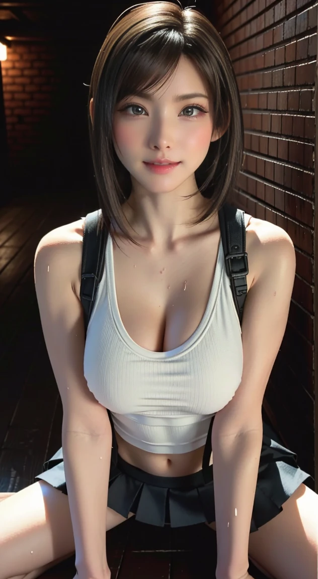 Best Quality, Ultra High Resolution, (Photorealistic: 1.4), Beautiful Eyes, Super Beautiful, Very Short Hair, Beautiful, Sweetheart, T-shirt with Rough Chest, Beautiful Soldier, Eyes That Invite Viewer, Lover's Perspective, Inviting Expression, Sexy Smile, Perfect Style, Perfect Balance, Detailed Skin, Naughty Gaze, Chest Visible