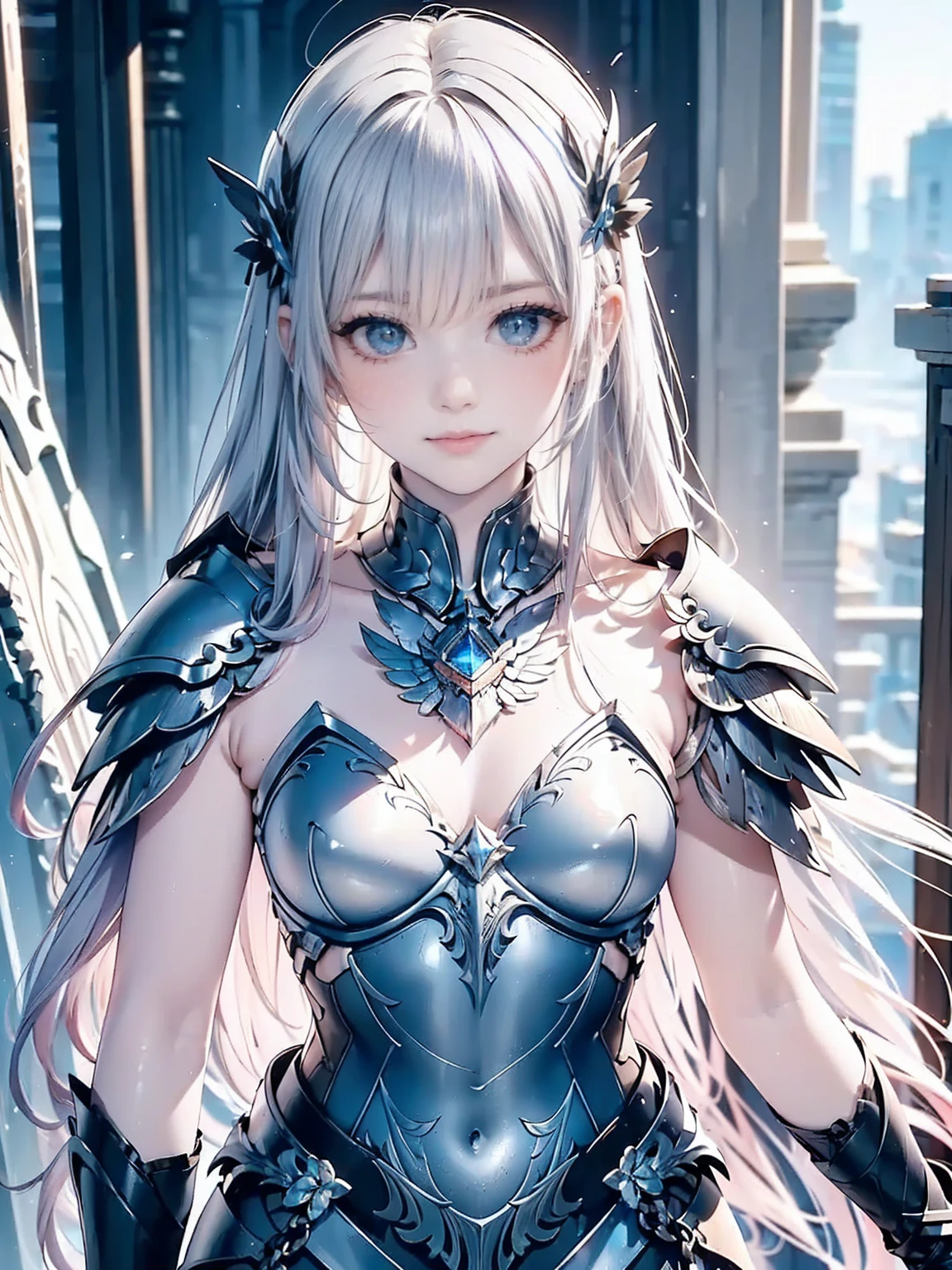 (photorealistic:1.8, highest quality:1.8,8K masterpiece:1.8,High resolution,muste piece:1.8,RAW Photos,cinematic lighting、8mm fisheye lens),No split screen,medieval fantasy、Old castle、Remains、(Fight enemies with a sword in hand）、(Pretty girl warrior:1.5)、(Completely naked、combat hair ornament、Sheer cloak、Armored Leotard、bondage、choker、Knee-high boots、beautiful butt、beautiful thighs、Plump nipples、nipples are visible、cameltoe、slender abs:1.2)、beautiful and detailed eyes:1.7、beautiful skin:1.8、(Soryu Asuka Langley)(character focus)、Top view、
rich expression、Gets angry violently、laugh at、surprised、
(midium Hair:1.2, Beautiful, shining blue, white, black and silver hair:1.5)、Sparkling Blue Eyes、Fine Lines