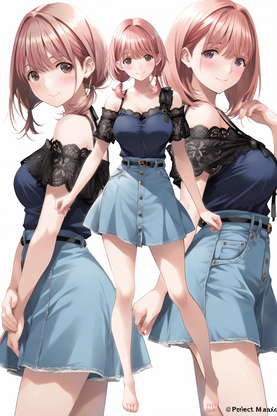 ((masterpiece)), (Highest quality、32k), (Simple style), (Faceless,Face peeling), ONE Girls, Only one maid, Big Breasts, Big Swing Chest, Wearing a face stolen from someone else, Sexy body, Sleeveless, No sleeve, Off the shoulder, Black Dress, Pleated lace, Lace dress, black knee socks. Standing, whole body, both hands touch the face, Luxurious Room, {{The maid who stole the face of the young lady、The young lady's face became blank.}}, Browsing Caution
