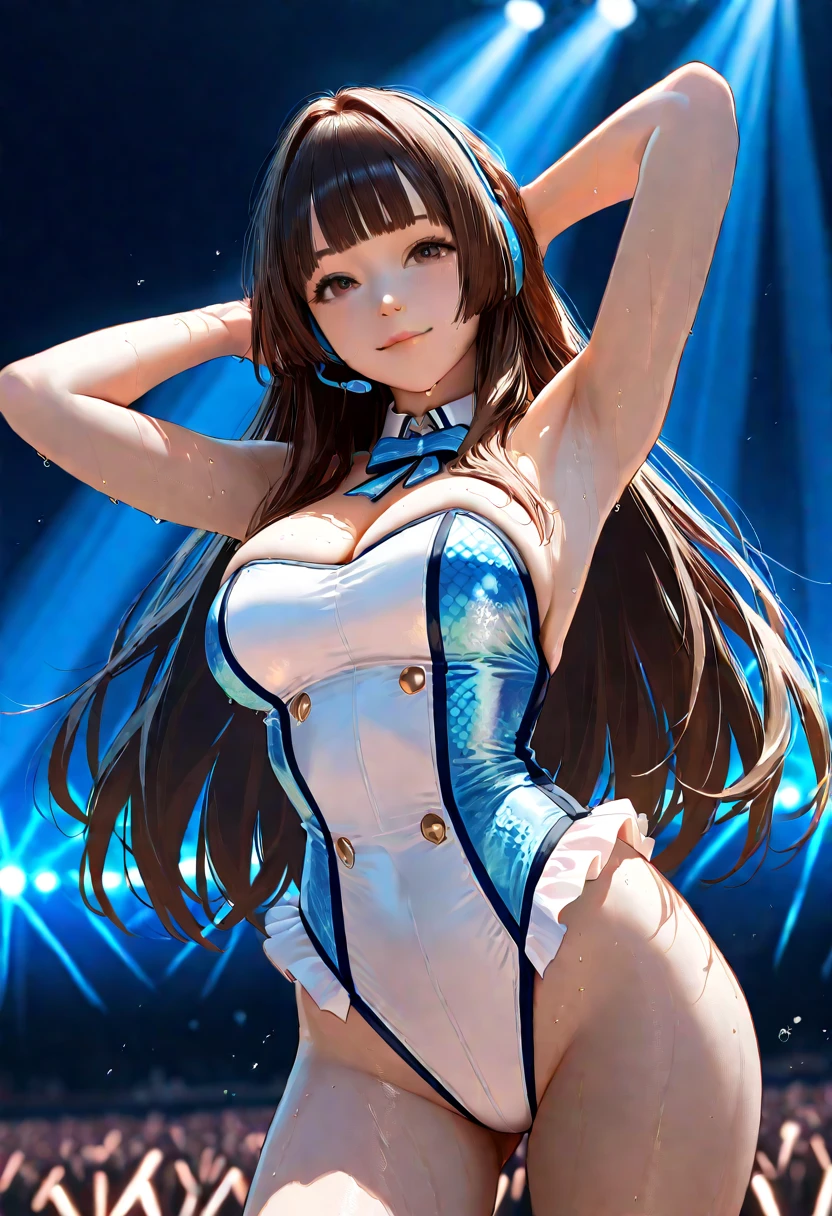 best quality, ultra high resolution, (photorealistic: 1.4), 8k resolution, (random hair: 1.0), (realistic hair), (japanese fitness girl), (realistic eyes), (beautiful face: 1) , bright white skin, (dressed in perfect futuristic Cosplay style,garter belt,athletic body,sexy,dynamic and sexy pose, (perfect skin details and texture: 1.1),(random background: 1.2), perfect skin lighting and reflections, perfect High Definition, ((perfect legs))