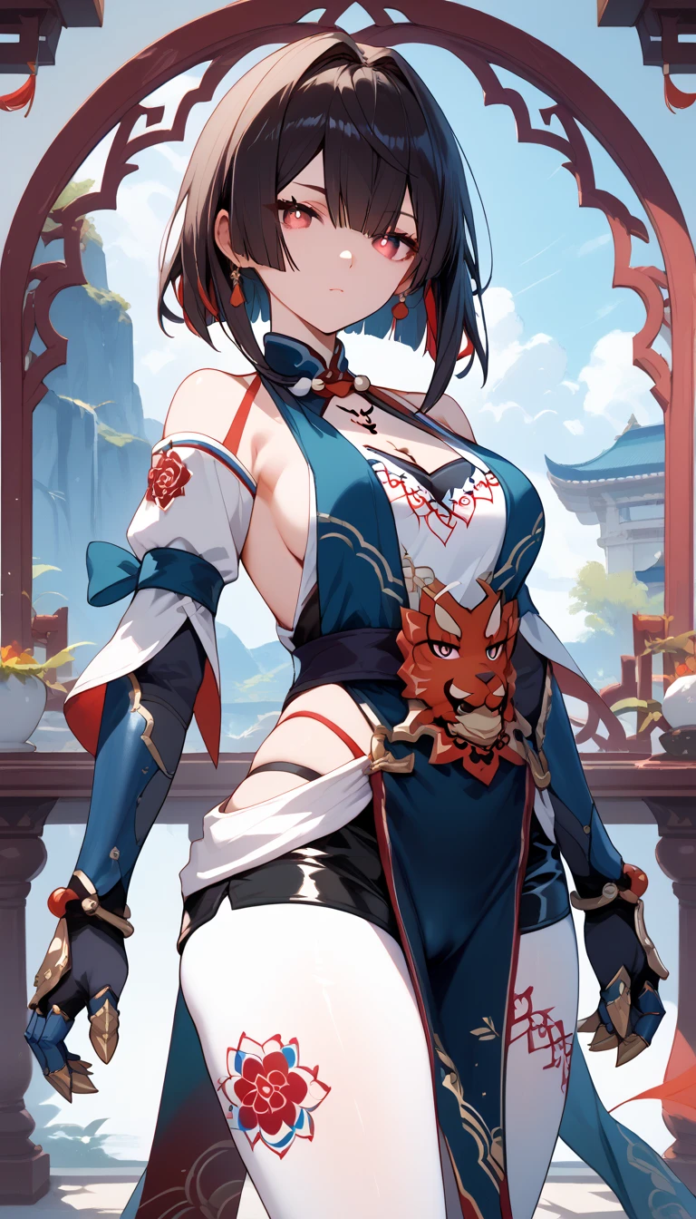 female Onmyoji, casting pose, petite, cute aura, student body shape, loose outfit, no underwear, holding Talisman with two finger, magic circle background