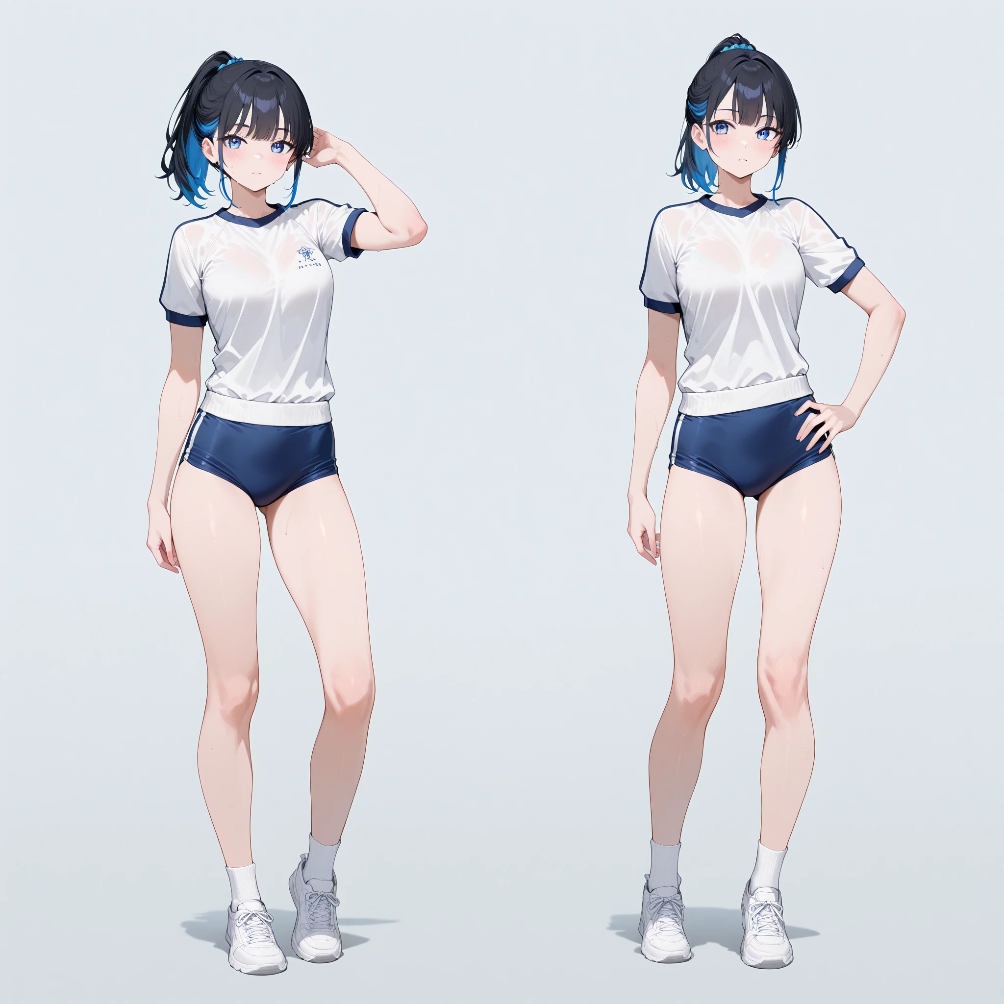 plusieurs vues,1 , Natation en maillot de bain, Arrière-plan simple,fond blanc,tout le corps, Pas de chaussures,