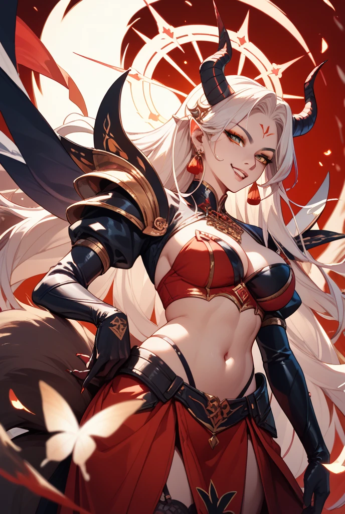 Dragon Girl,knight女孩,穿着knight铠甲的女孩,Breastplate,Skirt Armor,Arm Guard,Leggings,Bare thighs,丝绸Knee socks,Knee socks,White hair,Long hair,Single ponytail hairstyle,Dragon Horn女孩,Dragon Wings,Girl with wings,Dragon Horn,horn,巨Dragon Wings,White Wings,Dragon Tail,巨Dragon Tail,Long Tail,thick tail,Fat Tail,Smooth tail,White Tail,Scales,Scales盔甲,knight,knight girl,Close-up above the waist,Upper body close-up,mature body,Tights,Pants,Leather pants,Tights,Big breasts,Big breasts,Wide crotch,Big Ass,Fangs,laughing out loud,Royal sister,big sister,Heroic,Manic,Wild,Feral,Great Sword,手持Great Sword,拿着Great Sword,Great Sword