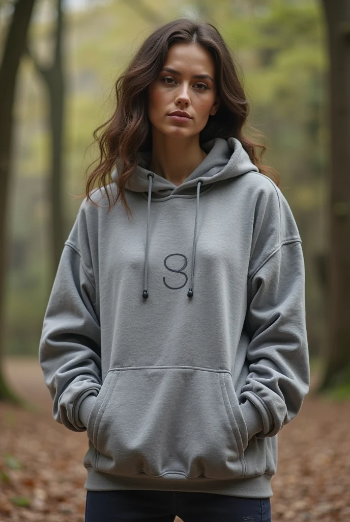 uma mulher de moletom cinza e short preto posando para uma foto, gray sweater, vestindo moletom, cinza escuro, superdimensionado, moda casual, roupas cinza, camisa cinza, wearing a dark sweater, cute moda casual, black sweater, 4 0 9 6, moletom cinza, pose casual, roupas realistas, superdimensionado hoodie, wearing casual sweater, solid gray, mulher em streetwear