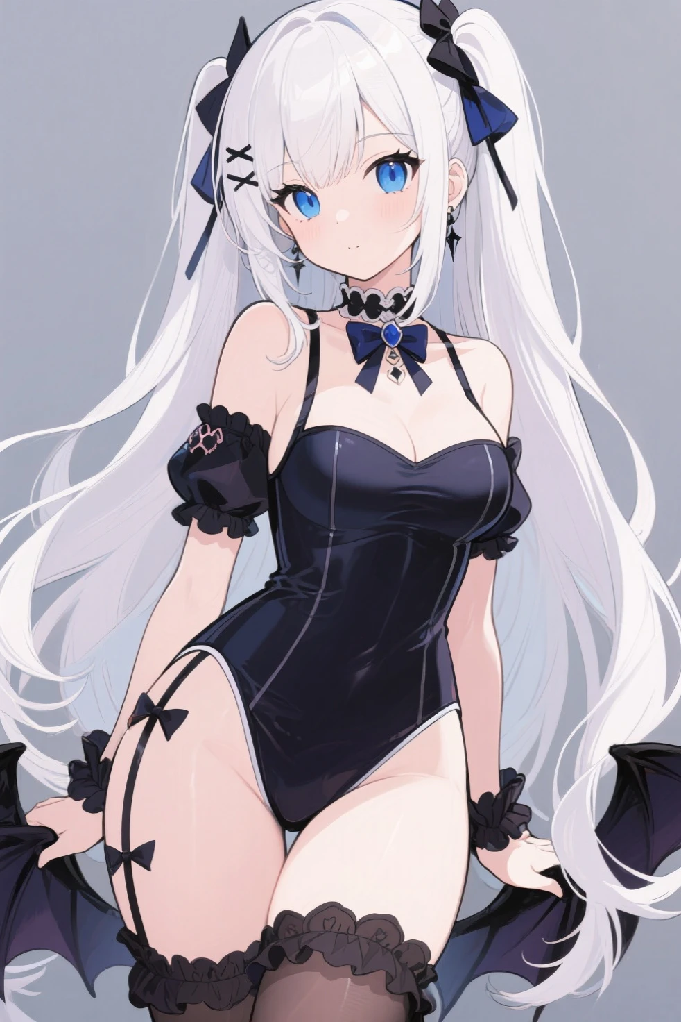 (4k,masterpiece, best quality:1.2), 1 girl, alone,wolf tail,cat ears,White fur,blue eyes,long white hair