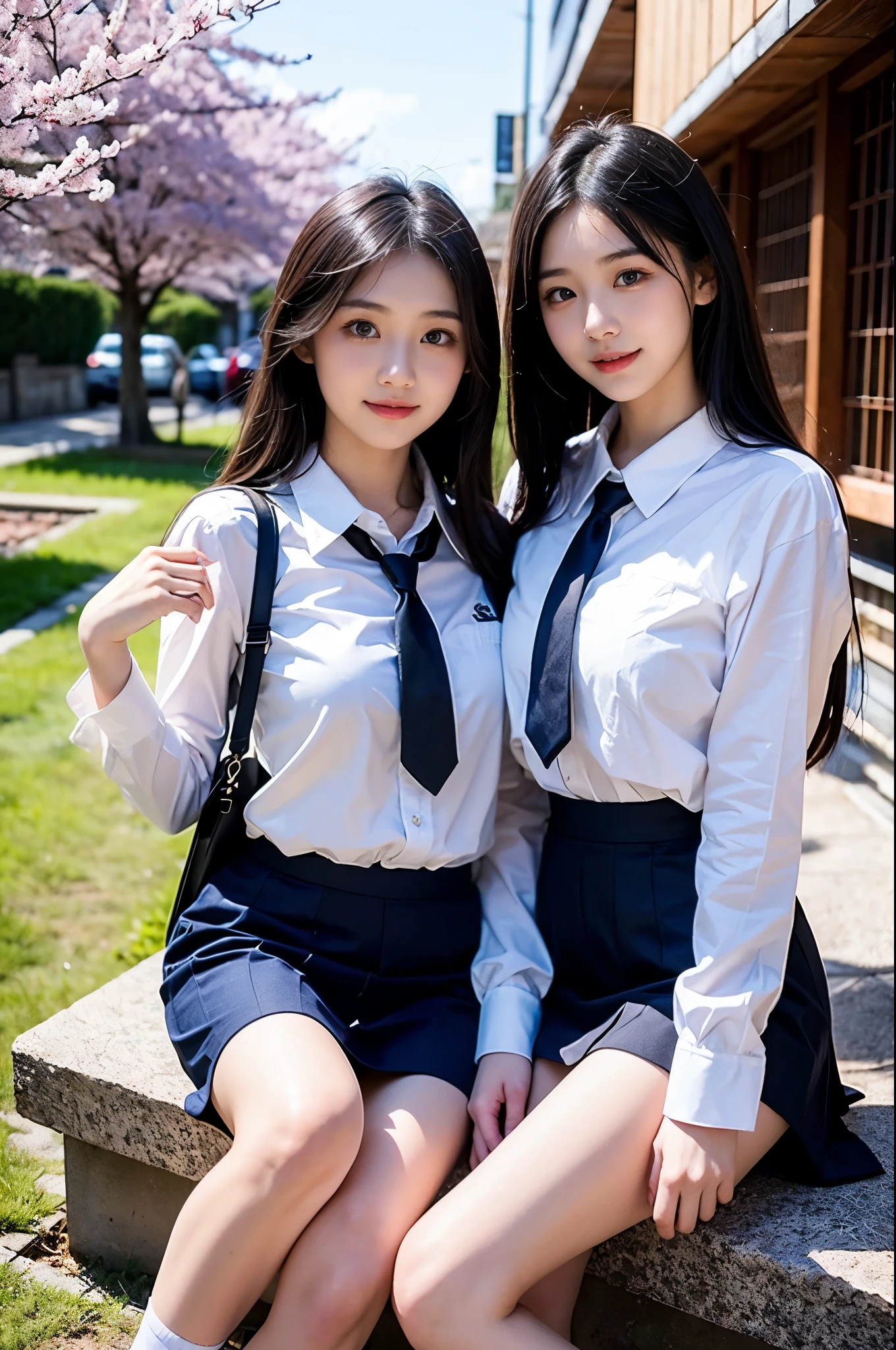 deux femmes ensemble de 18 ans sexy et mince , short sleeve uniforme école, salle de classe, se touche,position sey,sensuel